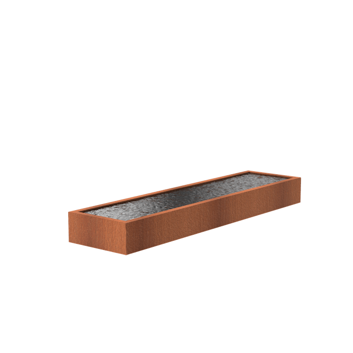 Foudebassin.com Bassins préformés Bassin en acier corten 400 x 100 x 40CM VC3.1