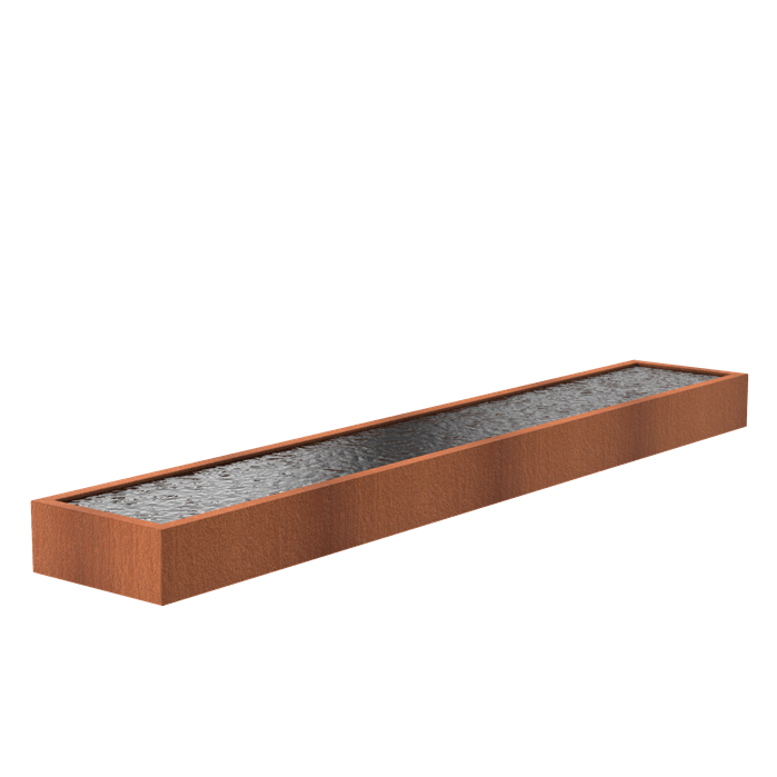Foudebassin.com Bassins préformés Bassin en acier corten 600 x 100 x 40CM