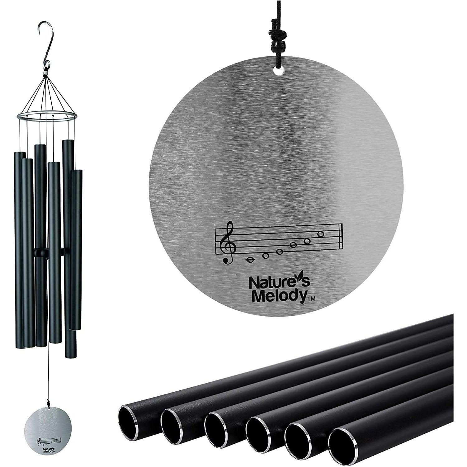 Nature's Melody INC Carillon à vent - AUREOLE TUNES CA - 71CM NOIR