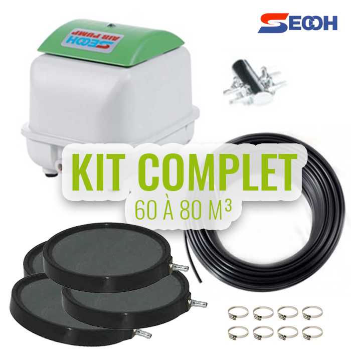 Secoh Aérateurs de bassin Kit n°5 pour bassin de 60 à 80M³ - Japan quality - Secoh 9854983216550 AQSP04