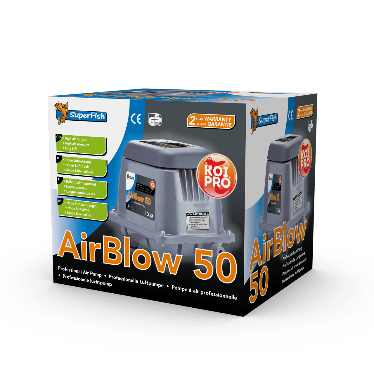 Superfish Pompes à air Koi Pro AirBlow 50 - Pompe à air à haute réputation - Superfish 8715897204081 07020300