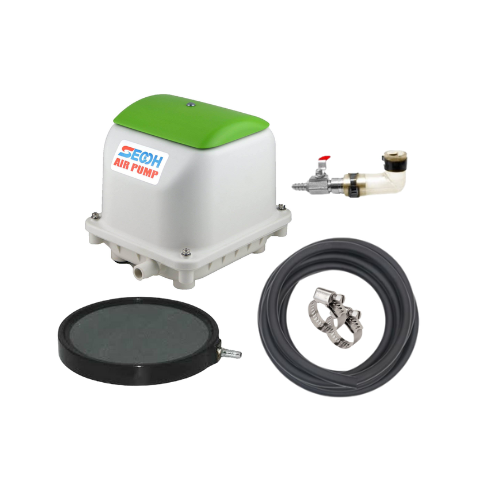 Kit n°2 complet de pompe à air JDK – Haute qualité japonaise pour bassins de 10 à 20 m³