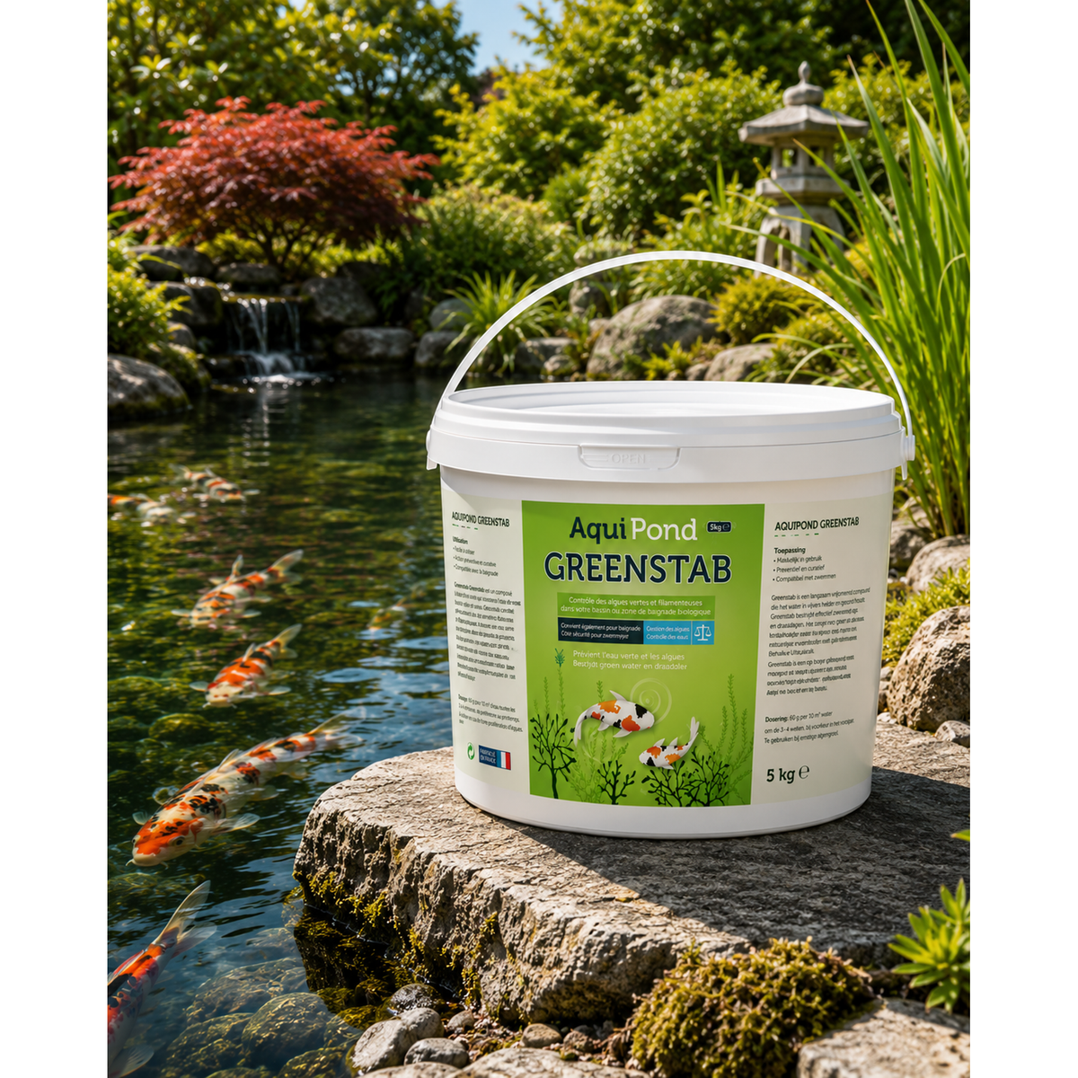 Aquipond Greenstab 5 kg – Minéraux naturels pour bassin, étang & piscine naturelle