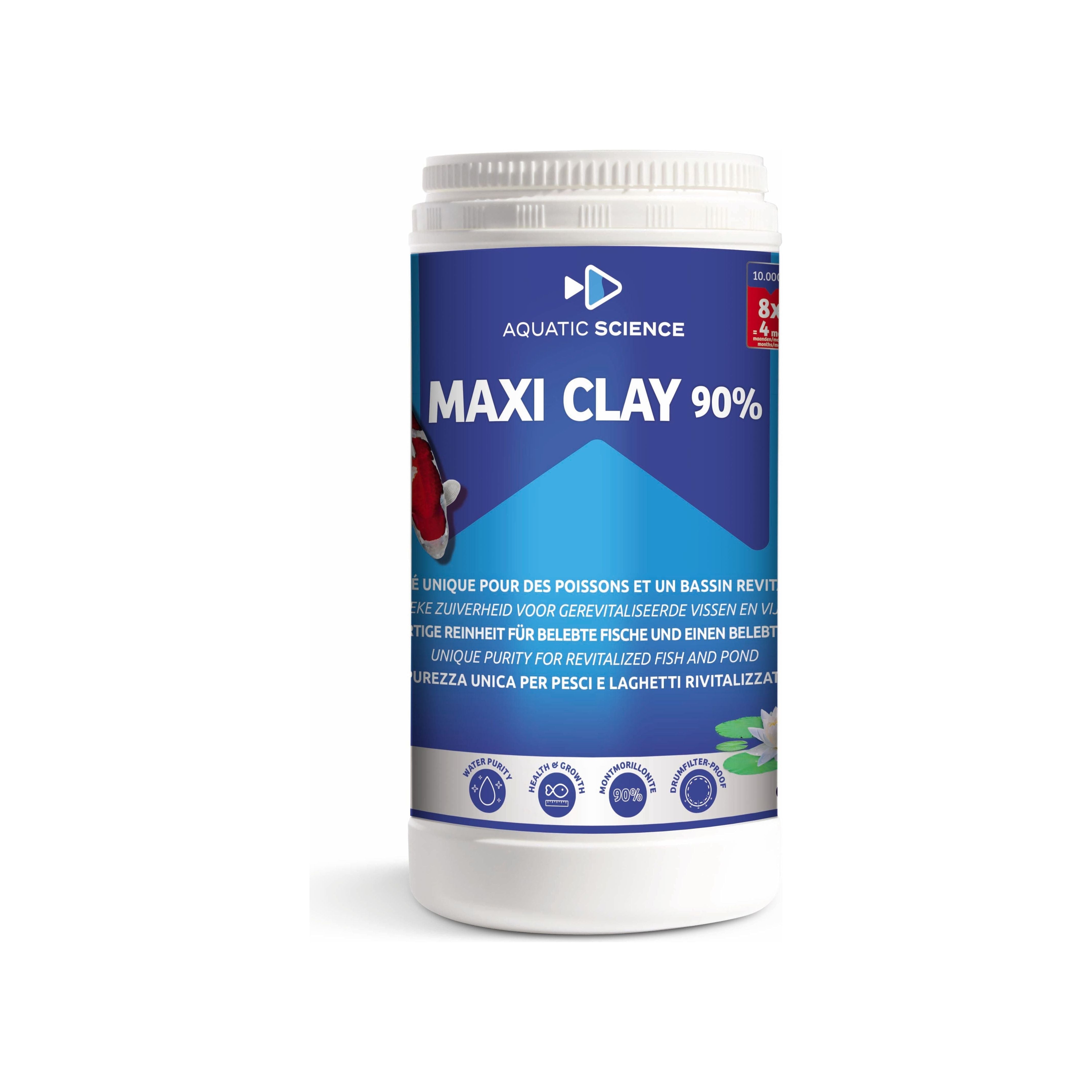 Aquatic Science Maxi Clay 90% 1kg - Argile avec excellente solubilité (90% de Montmorillonite) - Aquatic Science MAXCL1