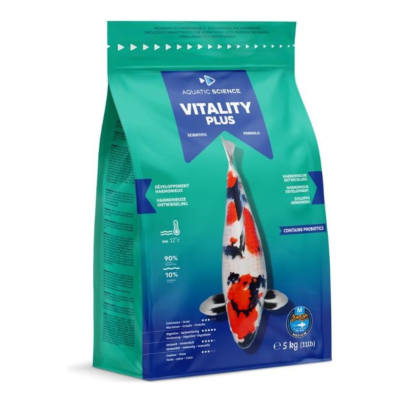 Aquatic Sciences Nourriture Vitality Plus MEDIUM 5kg - Aquatic Science - L’aliment pour koïs qui favorise un développement harmonieux ASVPM5
