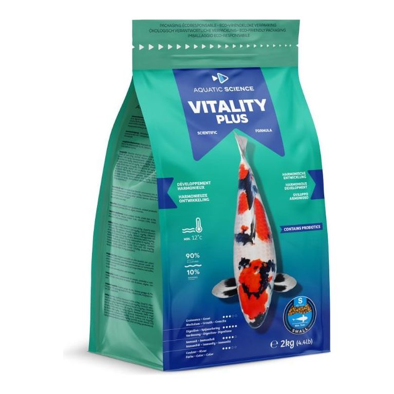 Aquatic Sciences Nourriture Vitality Plus SMALL 2kg - Aquatic Science - L’aliment pour koïs qui favorise un développement harmonieux ASVPS2