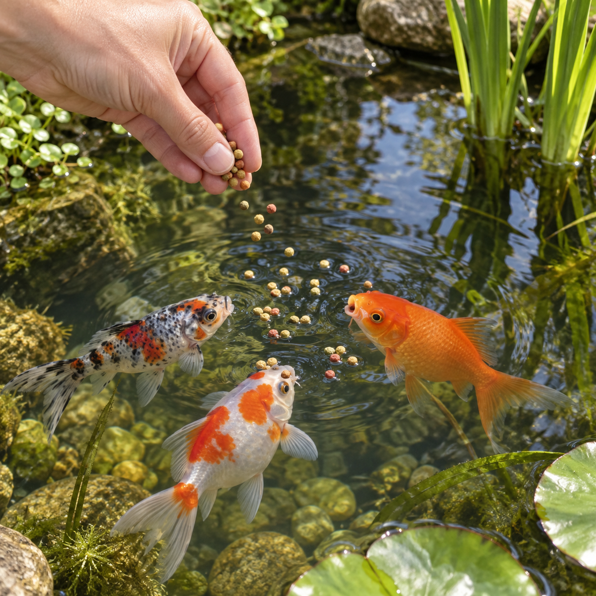 Aquifood Pond Fish Food Mix 3 mm – 900 g – Nourriture flottante poissons rouges