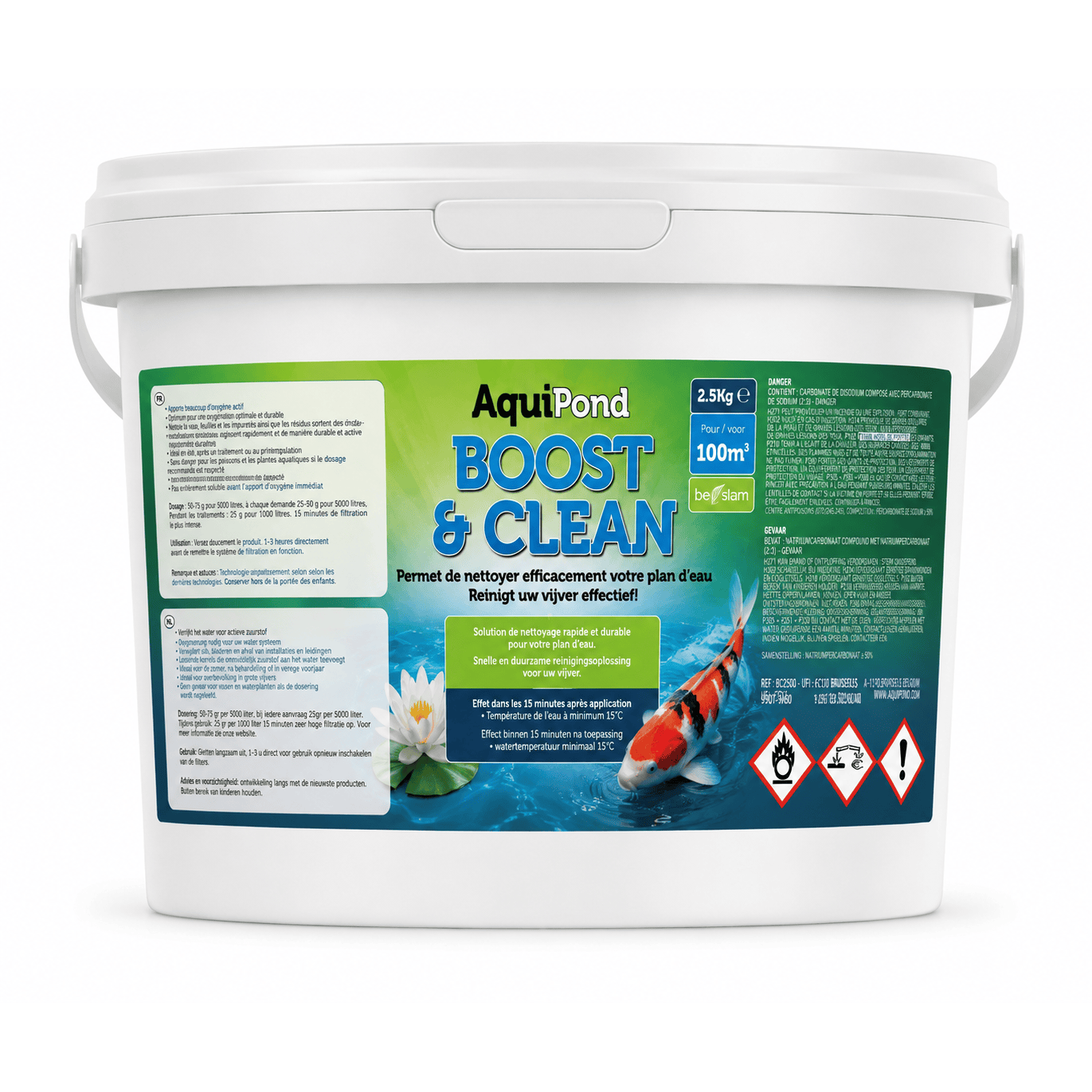 Aquipond Aquipond Boost & Clean 🟢 - Nettoyez efficacement vos bassins, lagunages & parois