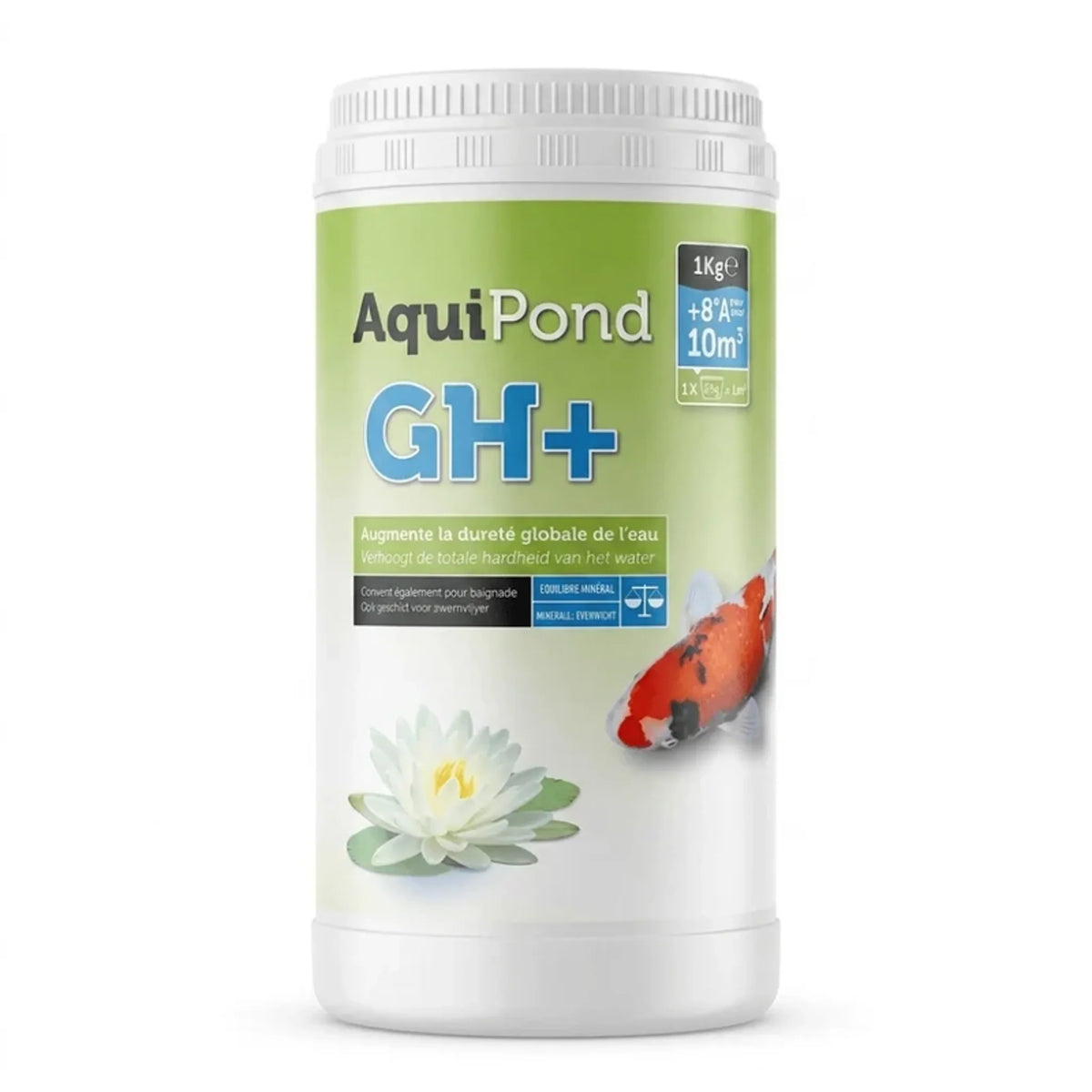 Aquipond GH+ 1 kg – Minéraux pour augmenter la dureté totale (GH) du bassin