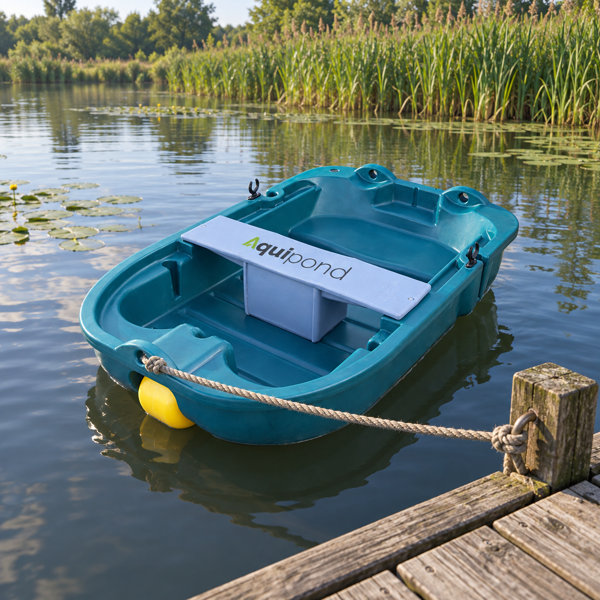 Aquipond Barque à fond plat avec rames – Épandage de bactéries en étang