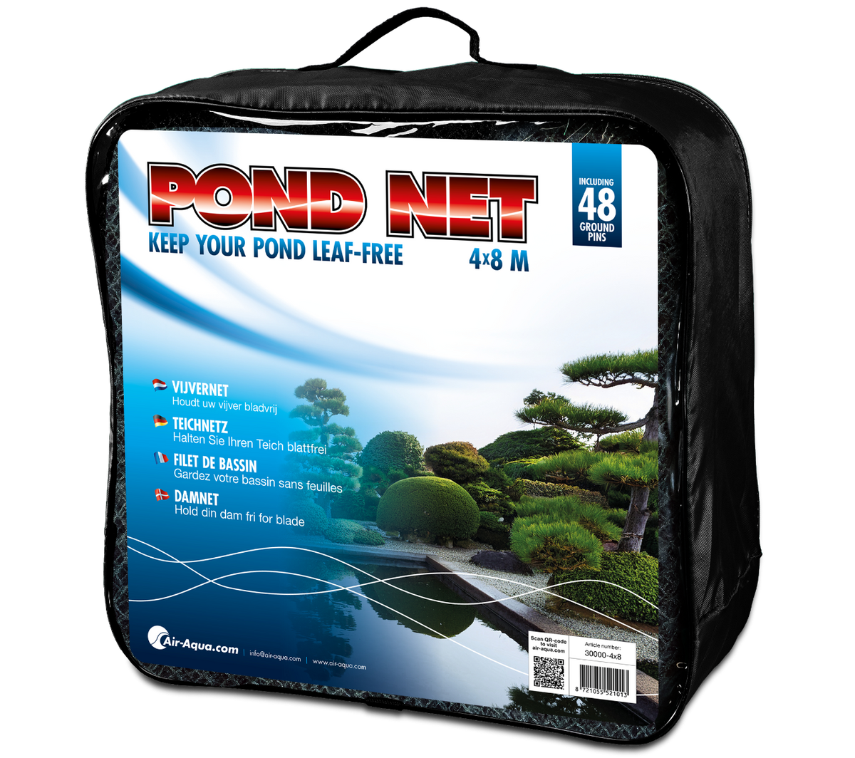 Filet de bassin 4x8m — Aquitechnics — vue 1