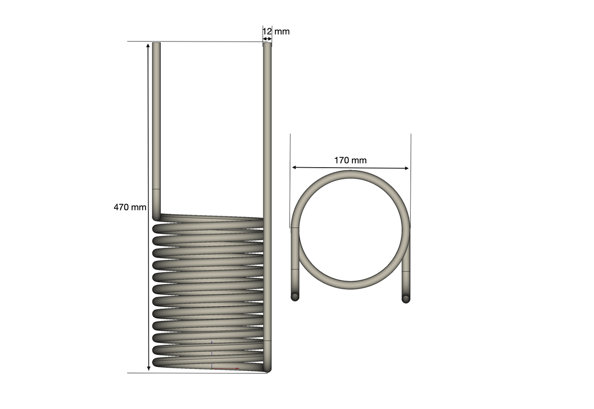 Echangeur de chaleur 15 kW - INOX (Ø 12 mm) — Aquitechnics — vue 2