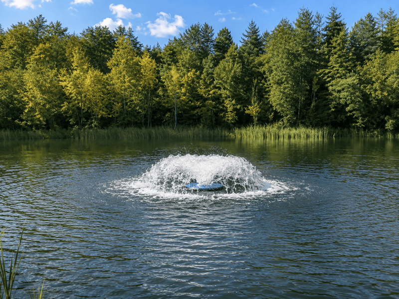 Oppervlaktebeluchter - Aquitechnics - Hoge prestaties voor natuurlijke vijver - Groene kleur