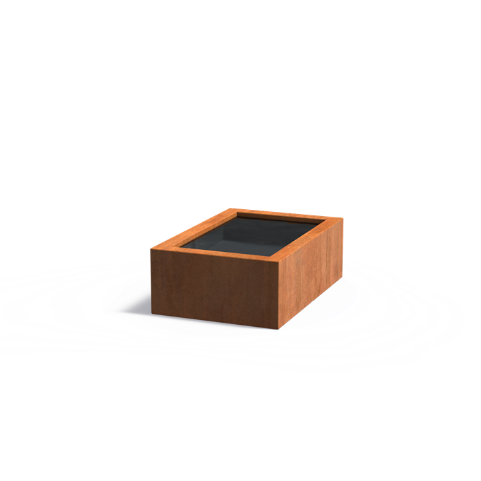 Bassin hors-sol Quadra en acier corten - Aquigarden