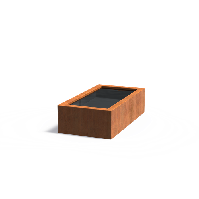 Bassin hors-sol Quadra en acier corten - Aquigarden