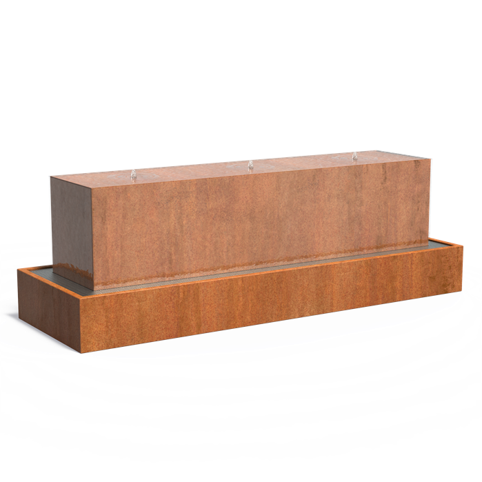Bloc d'eau Source en acier corten - Aquigarden