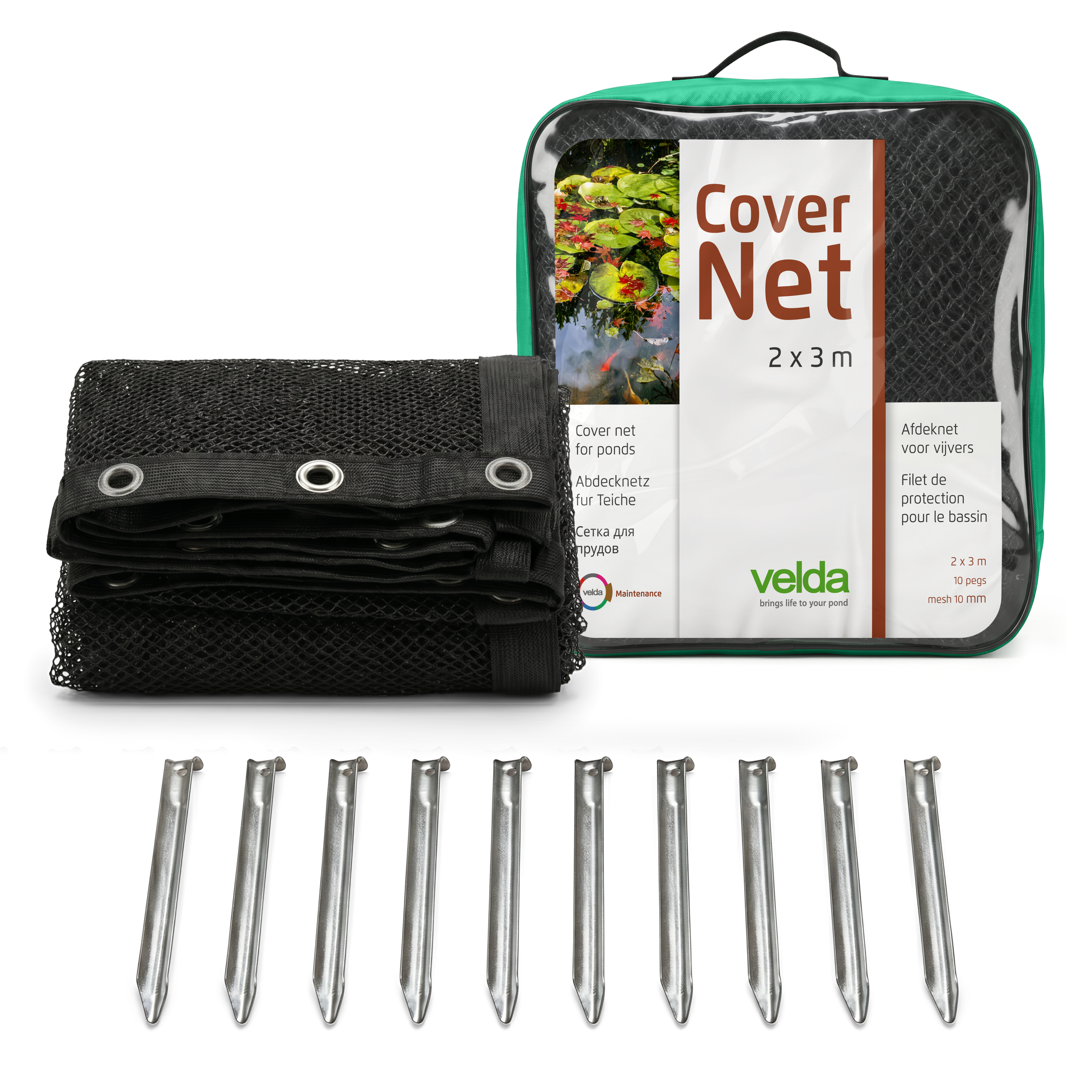 CoverNet 2 x 3M - Hochwertiges Schutznetz mit Ösen - Velda