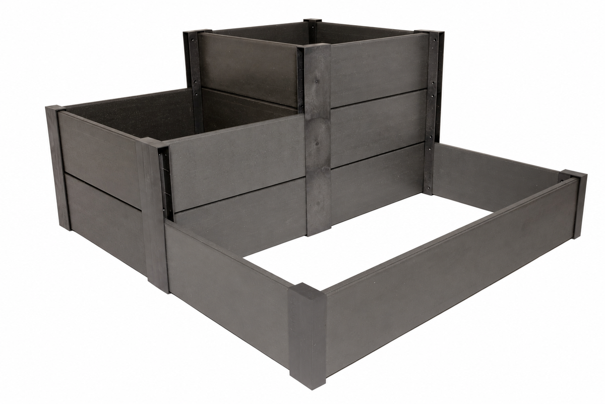Kitchen Garden - Bac potager circulaire en plastique recyclé, 1, 2 ou 3 niveaux - Ecoo — fond blanc — ecoo-audit-030-white