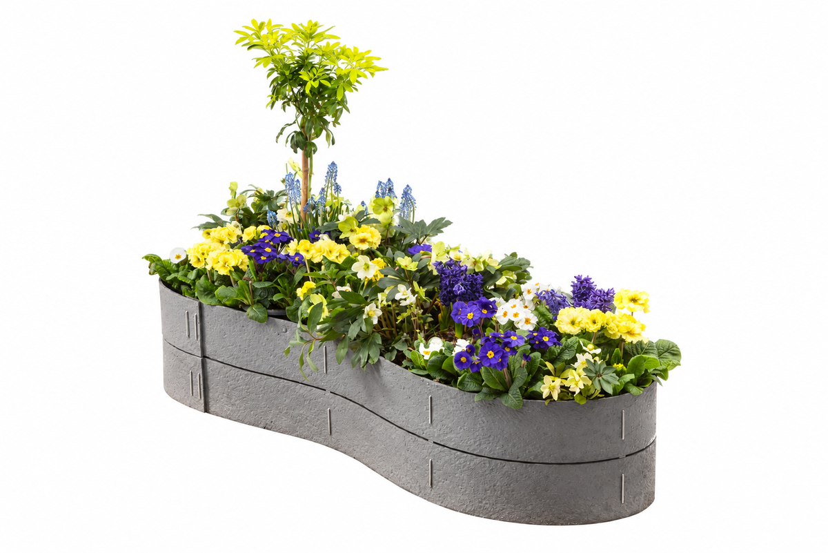 Flex Garden - Jardinière modulable en plastique recyclé, 2 ou 3 niveaux - Ecoo — vue sur fond blanc