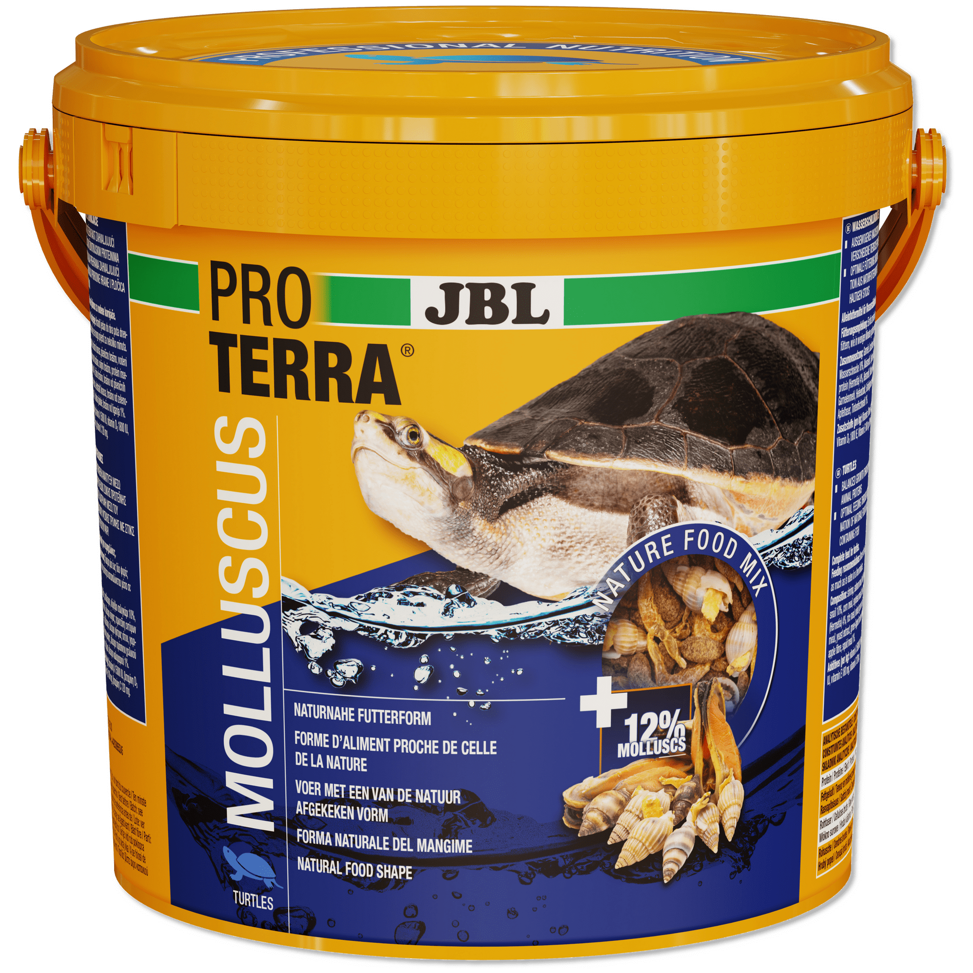 JBL 2.5 litres ProTerra JBL Molluscus - Escargots entiers, gammares et bâtonnets au poisson pour diversifier l’alimentation de toutes les tortues d’eau et cistudes 4014162723437 7234300