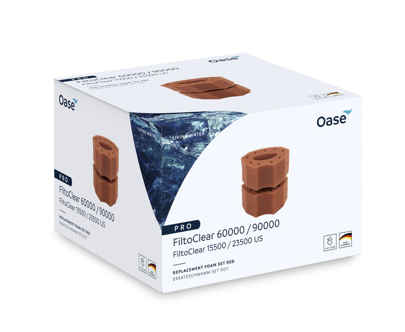 Jeu de mousses de rechange FC 60000/90000 rouges — référence Oase 96903