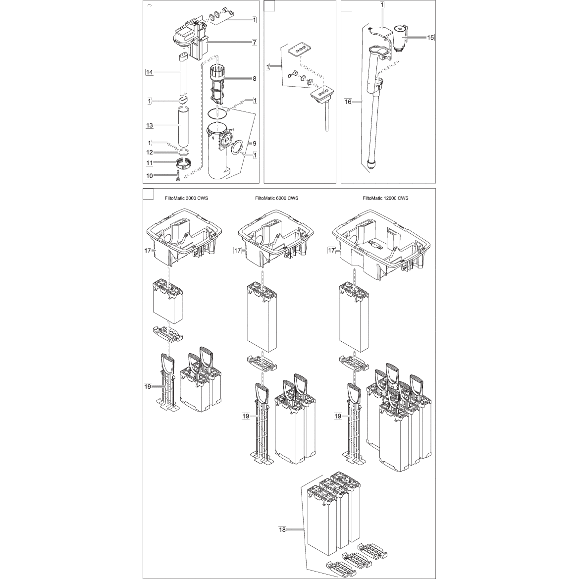 Oase Living Water Pièces détachées pour FiltoMatic CWS 14000