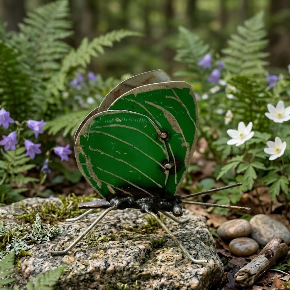 Papillon à poser vert