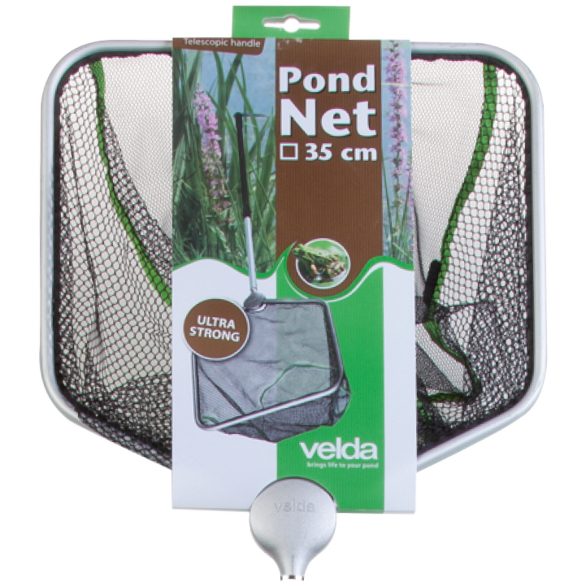 Épuisette fine Pond Net Daphnia carrée 35 cm avec manche - Velda