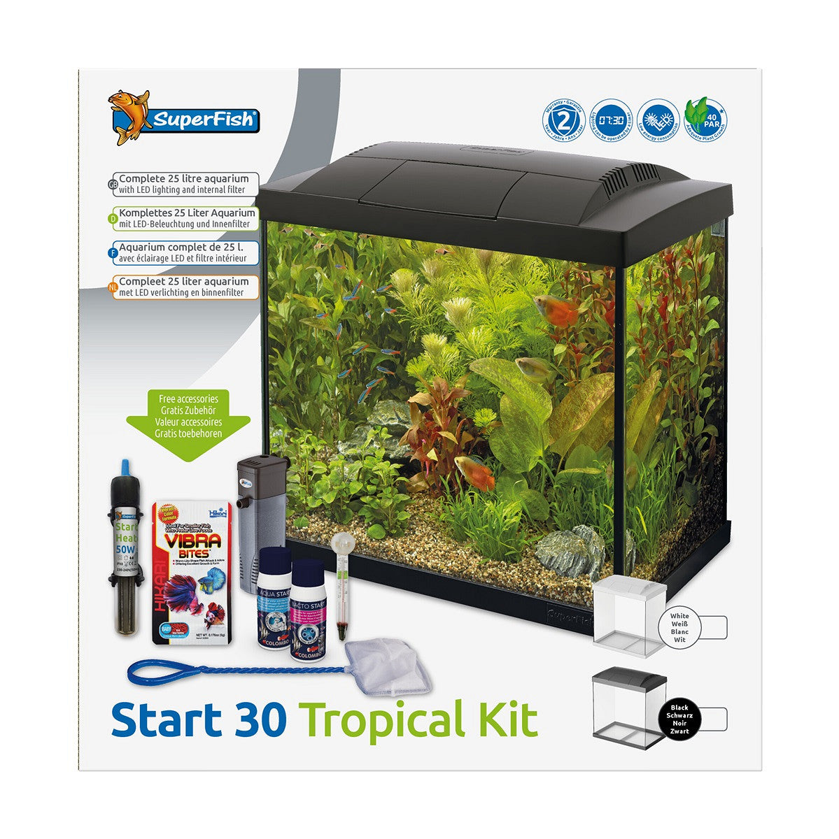 SuperFish START 30 25 L noir — contenu du kit