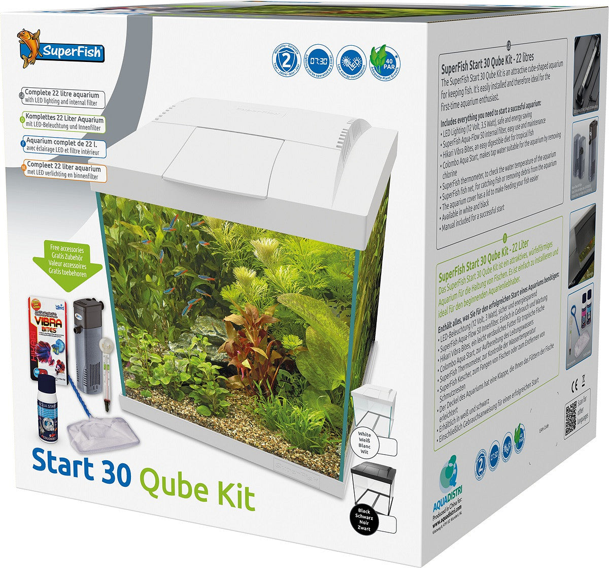 SuperFish START 30 Qube 22 L blanc — emballage