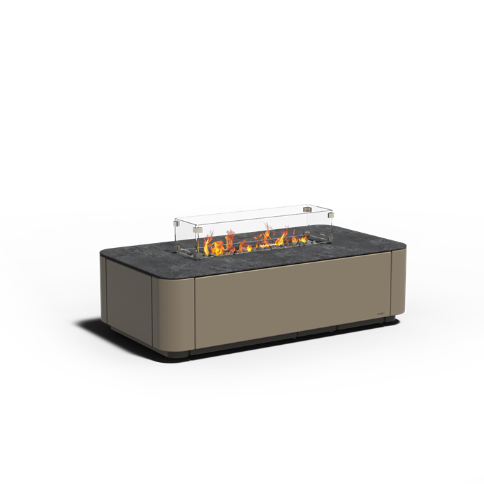 Table à feu gaz Atrium en aluminium - Aquigarden