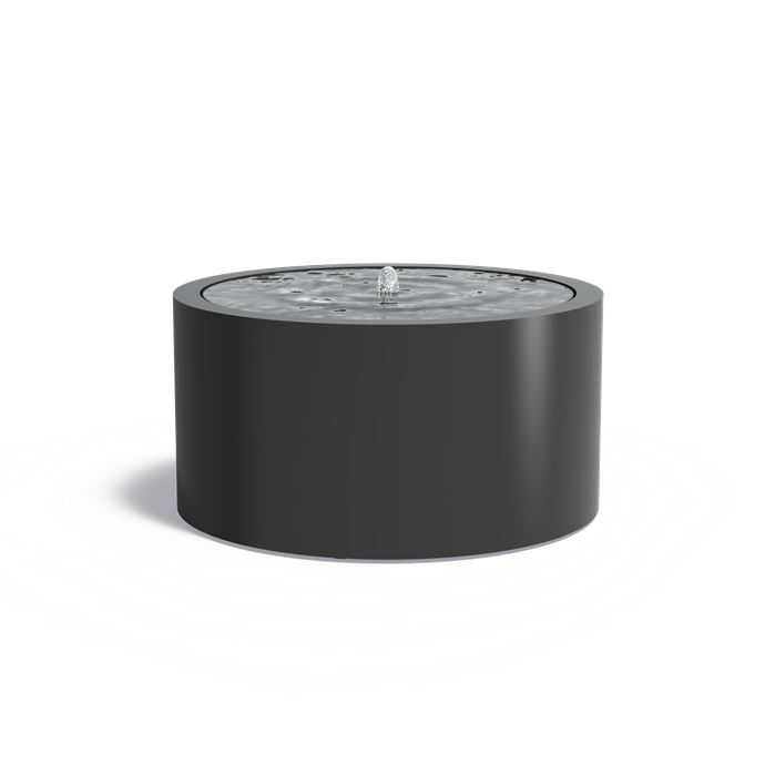 Table d'eau ronde Lagune en aluminium anthracite - Aquigarden