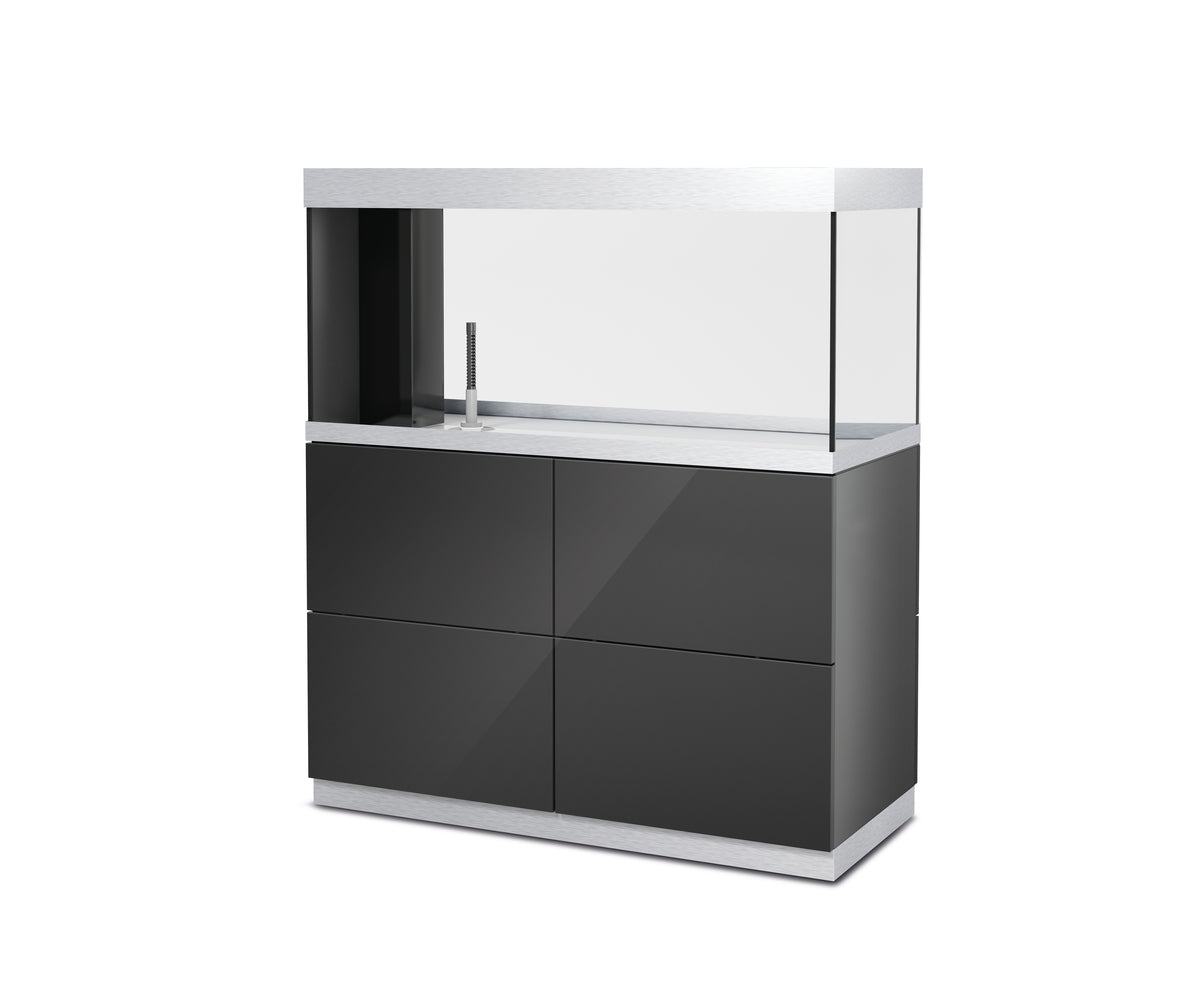 Ensemble aquarium séparateur de pièce HighLine 300 en verre extra-clair, anthracite — HighLine roomdivider Wit Glas 300 antraciet