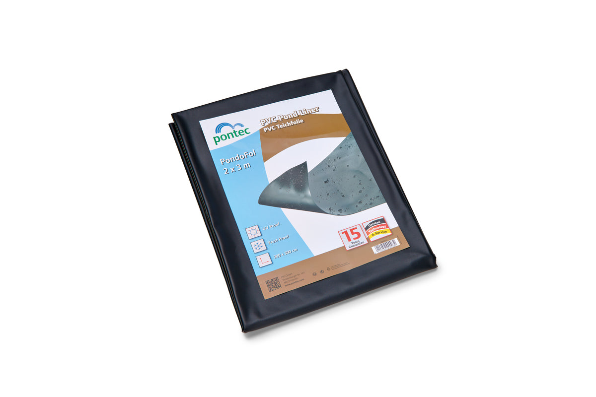 Bâche de bassin Pontec prédécoupée noire 0,5 mm, 2 × 3 m — Pontec zwart Pre-Packed 0.5 mm / 2 x 3 m