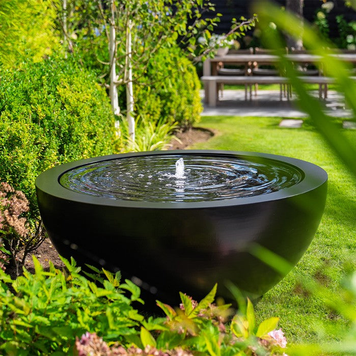 Vasque à débordement Ondine en acier laqué anthracite - Aquigarden