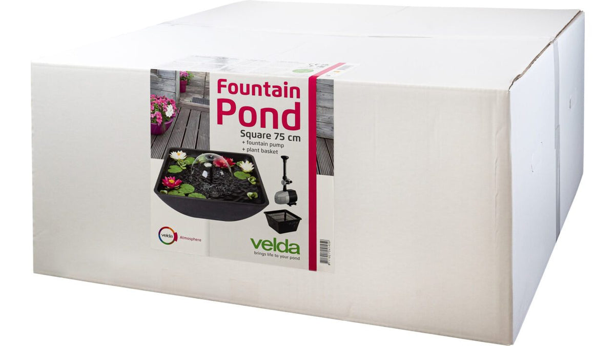Bassin décoratif Fountain Pond carré 75x75x35 cm - Velda