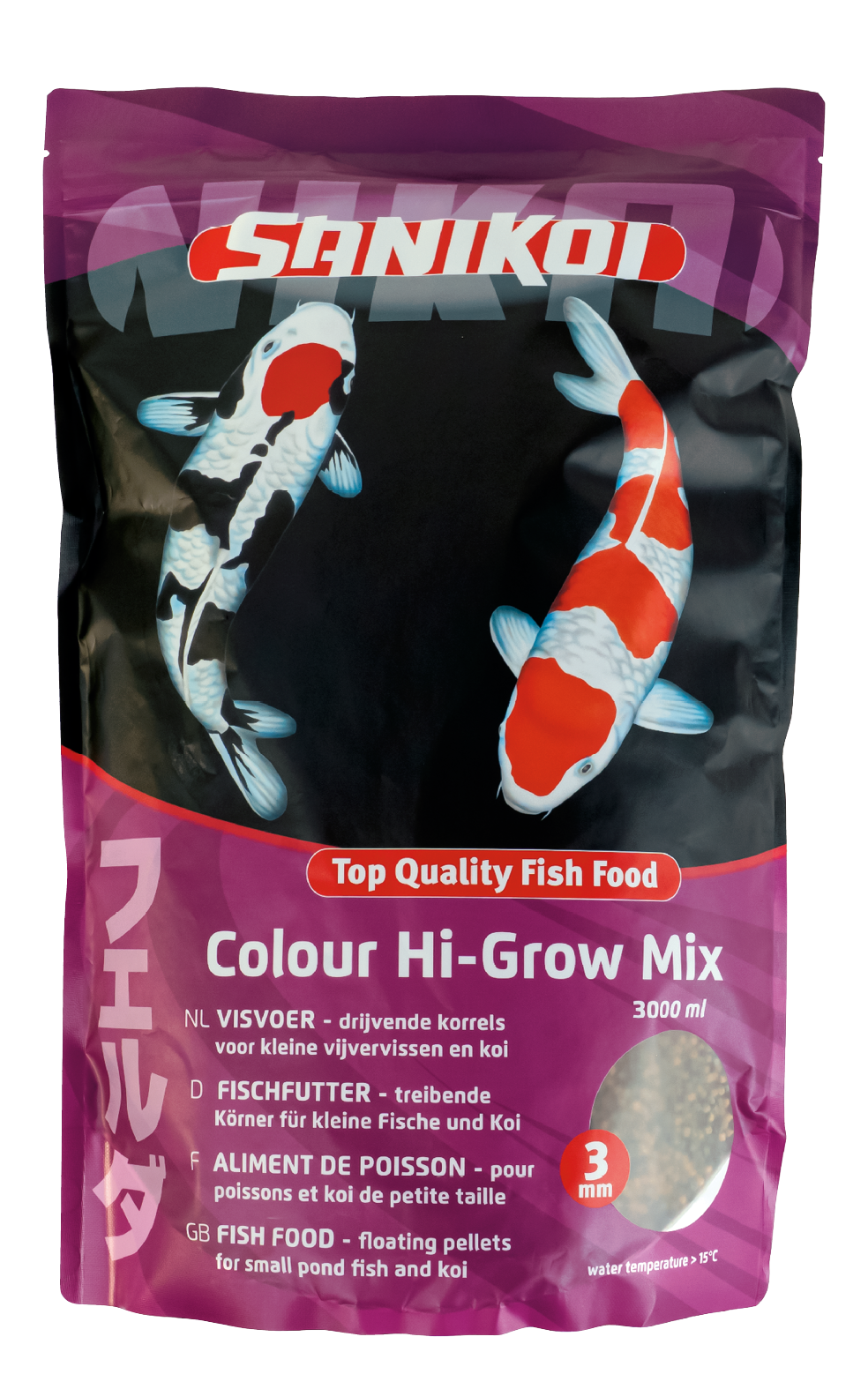 Nourriture pour poissons Colour Hi-Grow Mix 3 mm 3 l - SaniKoi
