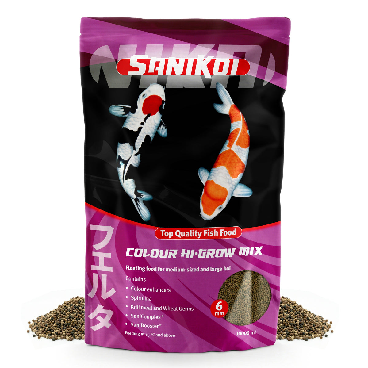 Nourriture pour poissons Colour Hi-Grow Mix 6 mm 10 l - SaniKoi