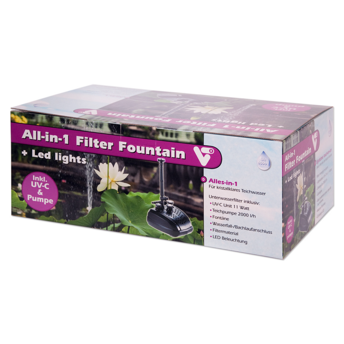 Filtre avec fontaine All-in-1 Filter Fountain - Velda