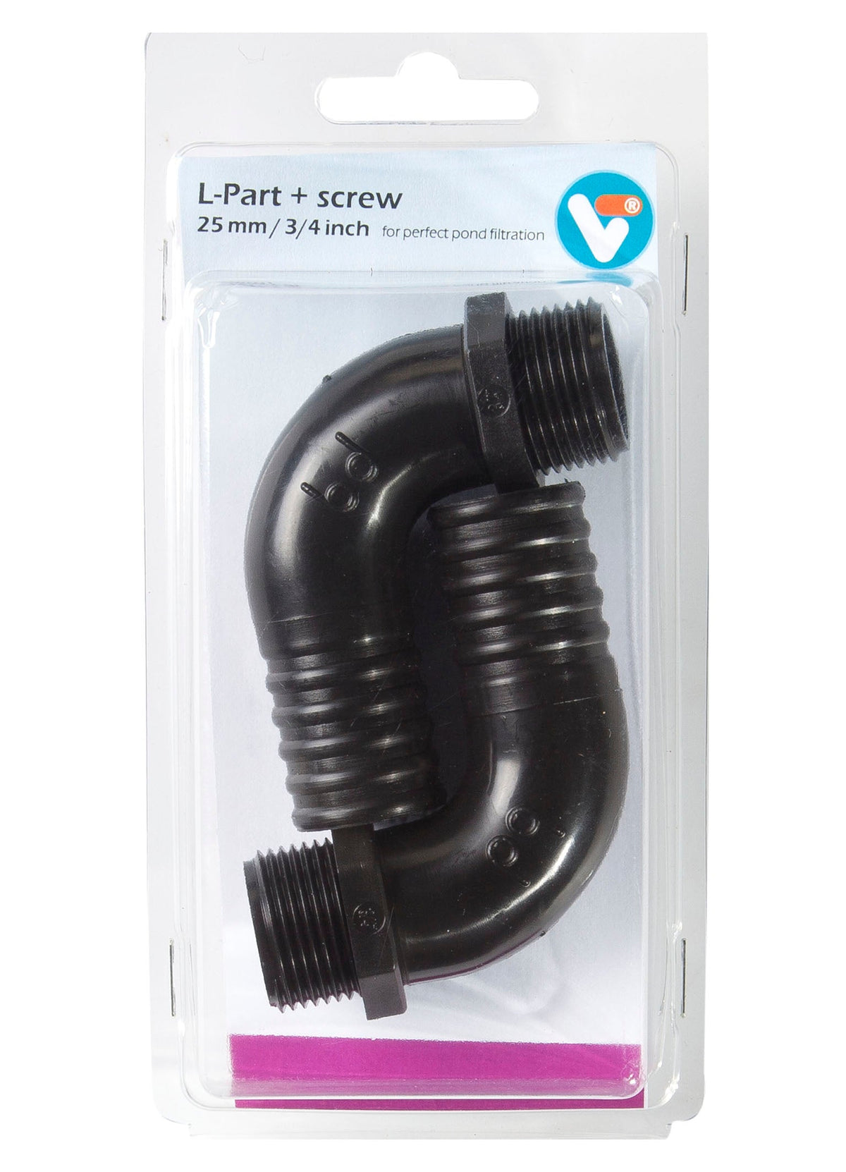 Coude + filetage 25 mm 3/4 pouce (2 pièces) - Velda
