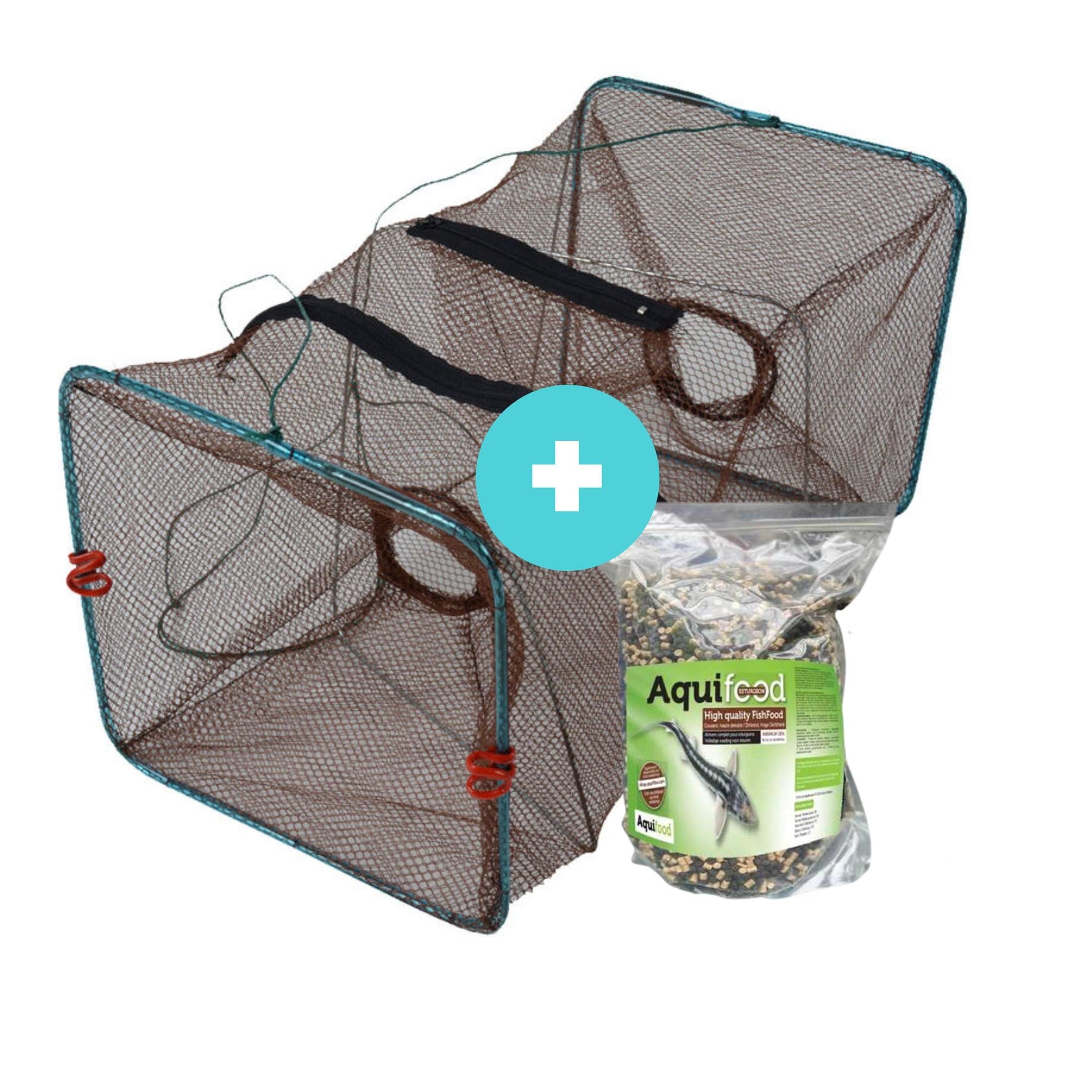 Aquifood Kit pour limiter la surpopulation en étang et capturer les alevins - Nasse & Nourriture Enrichie