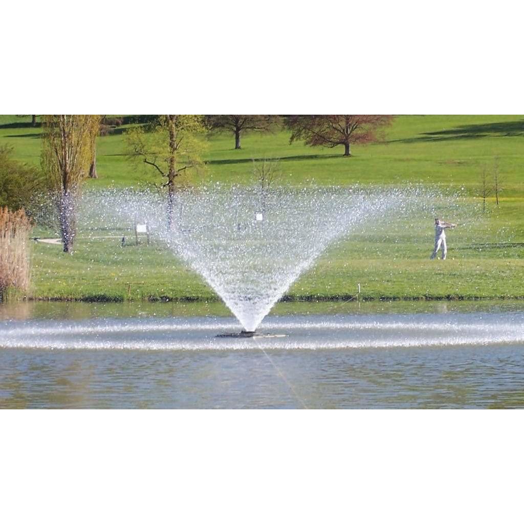 Aquitechnics Aérateurs de bassin Flostyle 1CV 1phase - Cristal (Corolle) Flostyle 1CV - Ajutage au choix - Jet d'eau flottant alliant bienfaits et élégance JPC0101