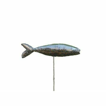 Arrosoir & Persil Sardine sur tige - Poisson décoratif en métal recyclé 26006