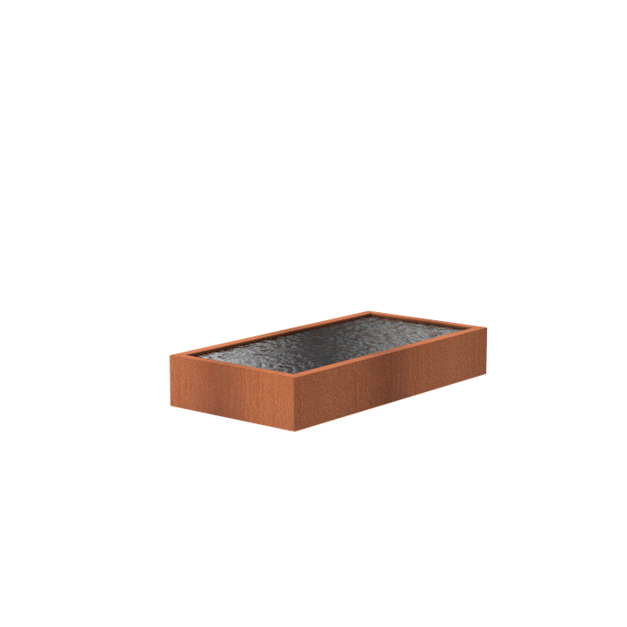 Foudebassin.com Bassins préformés Bassin en acier corten 250 x 1200 x 40CM VC8.1