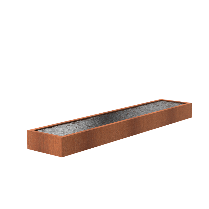 Foudebassin.com Bassins préformés Bassin en acier corten 500 x 100 x 40CM VC2.1