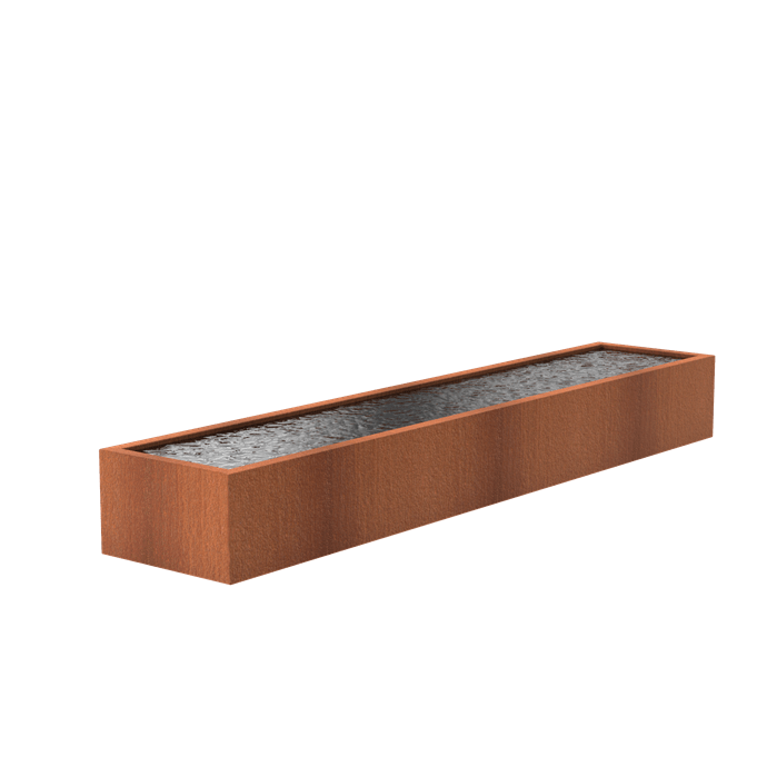 Foudebassin.com Bassins préformés Bassin en acier corten 500 x 100 x 60CM VC2
