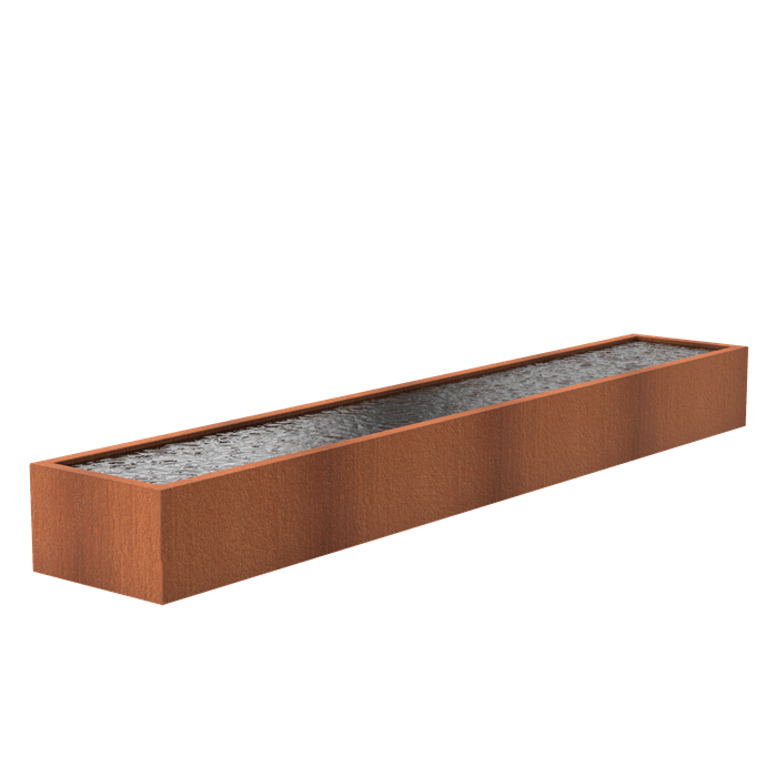 Foudebassin.com Bassins préformés Bassin en acier corten 600 x 100 x 60CM VC1