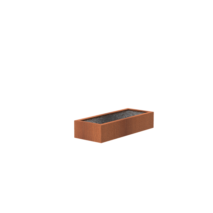 Foudebassin.com Bassins préformés Bassin en corten seul Bassin en acier corten 200 x 800 x 40CM VC9.1