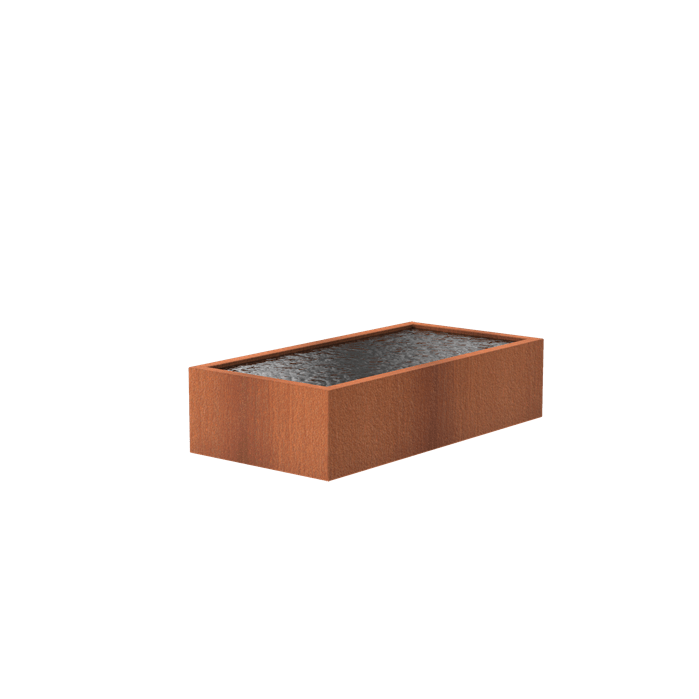 Foudebassin.com Bassins préformés Bassin en corten seul Bassin en acier corten 250 x 1200 x 60CM VC8