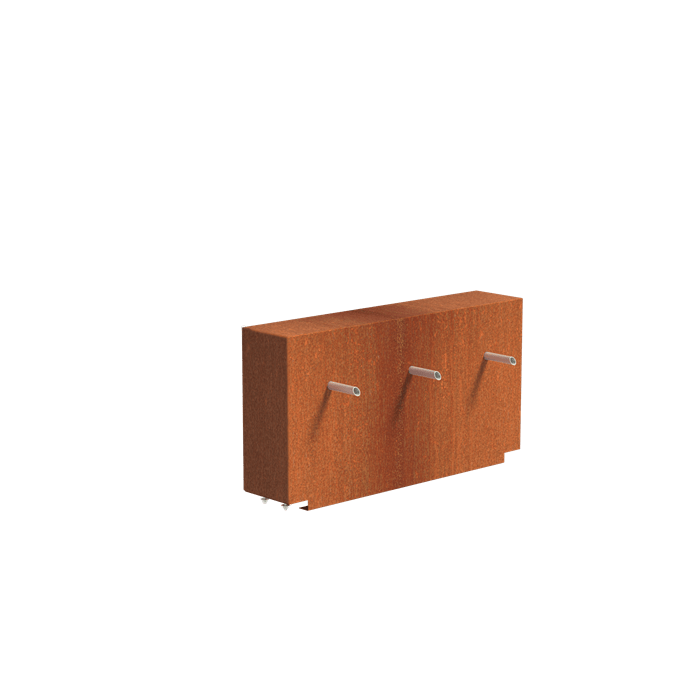 Foudebassin.com Bassins préformés Bassin + Jets 3 tuyaux (120x25x60CM) avec pompe Bassin en acier corten 120 x 800 x 60CM VC11+VCM1.5.3